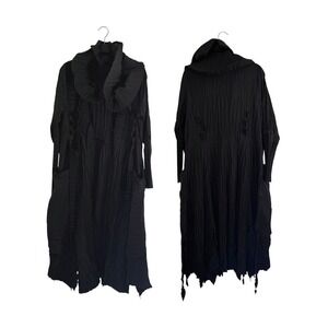 UbU Pack Your Personality Lagenlook Art to wear Black WhimsyGoth Coat S